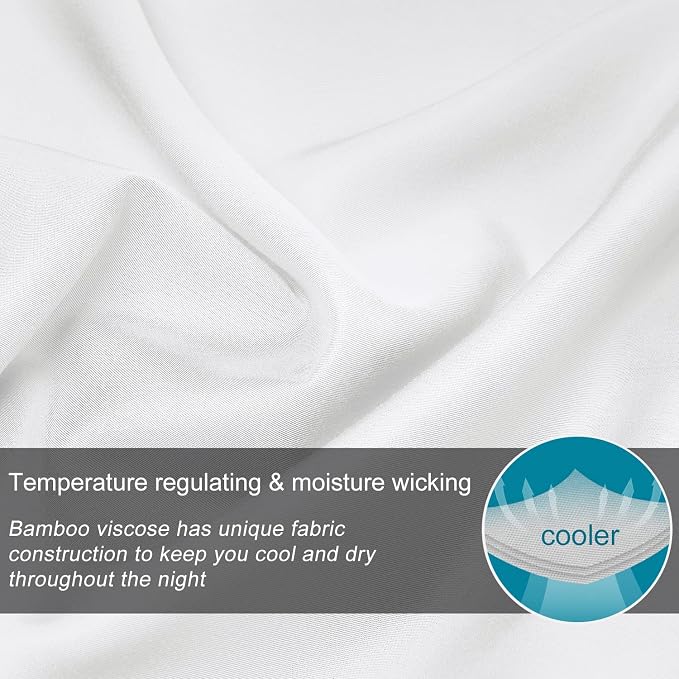 BEDELITE Standard Pillow Cases Set of 2, Rayon Derived from Bamboo, Cooling - Image 3