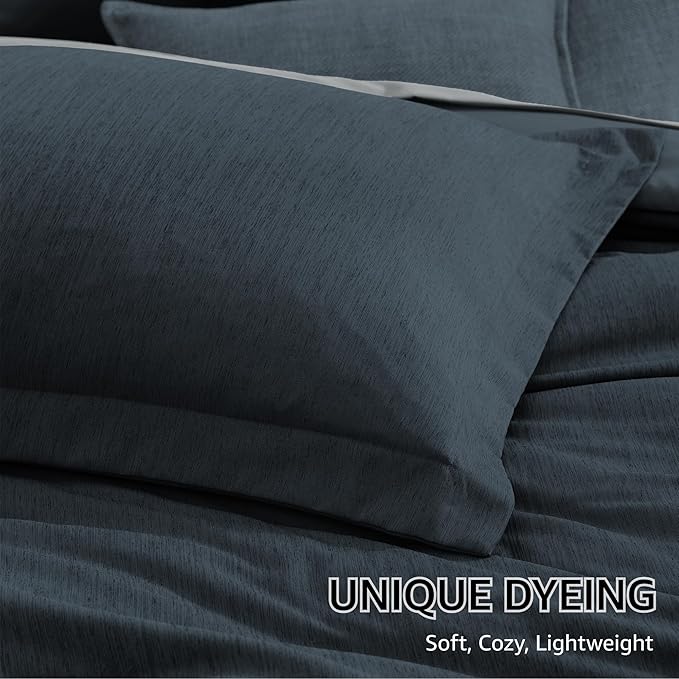 Monbix Full Size Comforter Set, Bedding Sets Full 7 Pieces, Cationic Dyeing Bed - Image 6