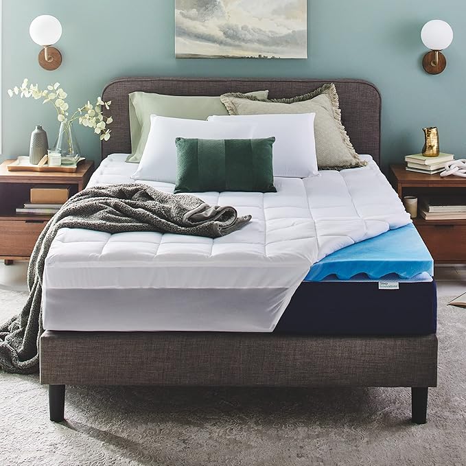 Sleep Innovations Dual Layer 4 Inch Memory Foam Mattress Topper, King Size by SleepInnovations