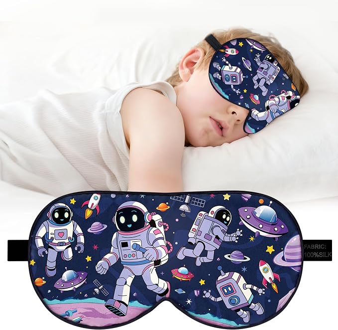 Kids Silk Sleep Mask: 100% Mulberry Silk Eye Mask by spacepower
