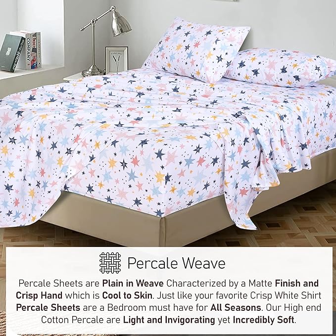 RUVANTI 100% Cotton Sheets – Queen Size Percale Bedding, Cooling & Breathable - Image 6