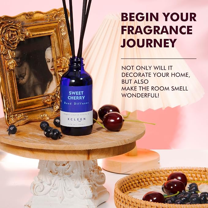 Xcleen Reed Diffuser Set, Sweet Cherry Oil Diffusers - Image 4