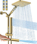 Filtered Shower Head with Handheld Spray Combo High Pressure Rain Shower Head by HOMBETER