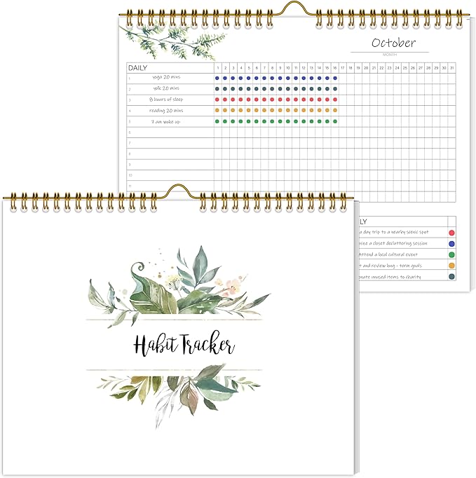 Habit Tracker Calendar，12 Monthly Habit Tracker Journal by KAICNPAPER