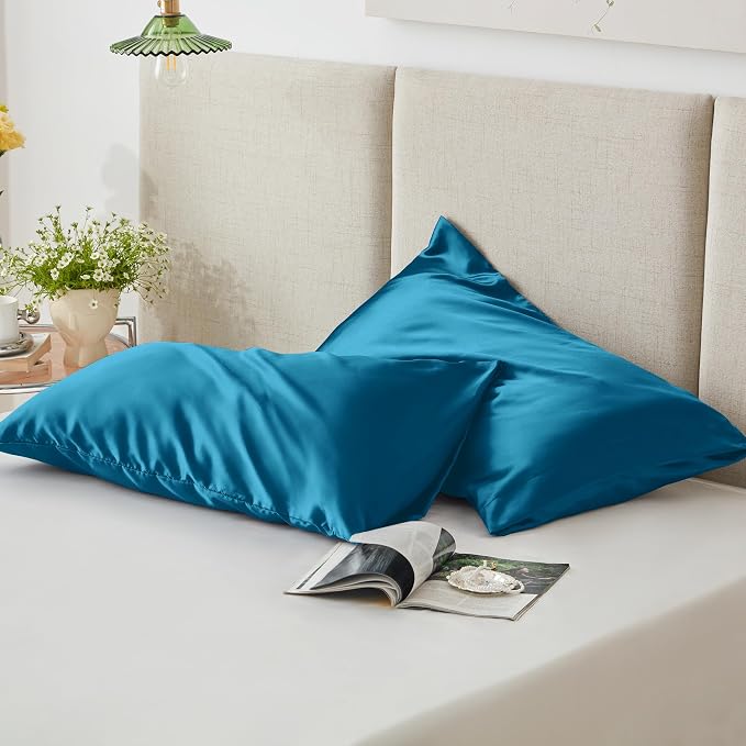 Love's cabin Satin Pillowcase Set of 2 Queen Size 20x30, Cooling Pillow Covers - Image 5
