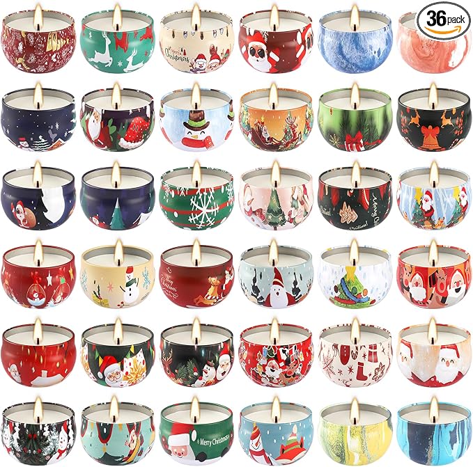 WPONSZU 36 Pack Christmas Scented Candles, Candvent Calendar 2025, Gift Set by WPONSZU
