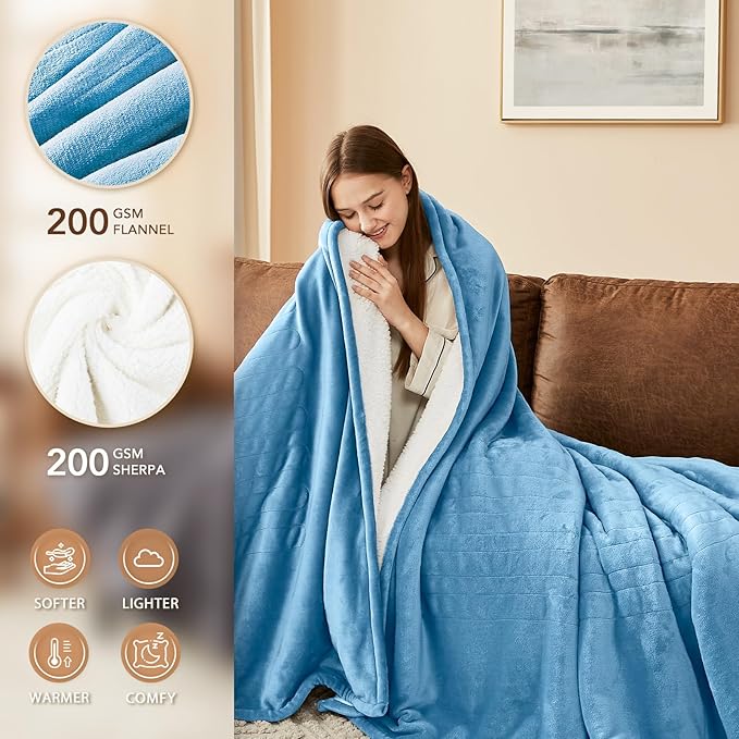 Homemate Electric Heated Blanket Queen Size - Image 2