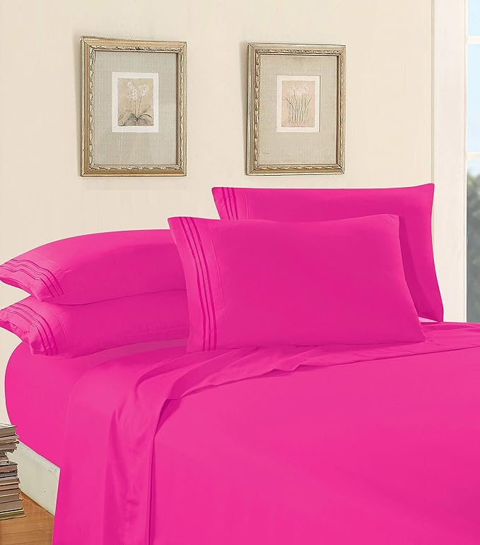 Elegant Comfort Luxury 1500 Premium Hotel Quality Microfiber 4-Piece Sheet Set - Image 3