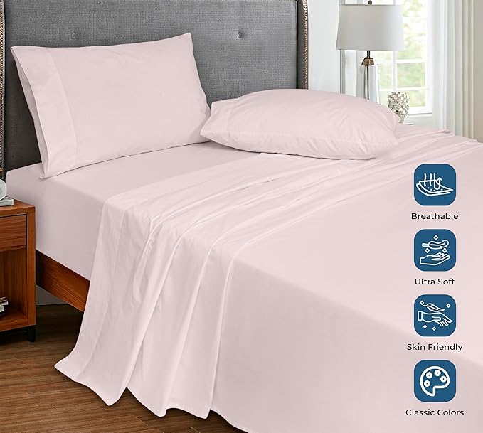 Royale Linen 100% Organic Cotton California King Flat Sheet Only - Image 4