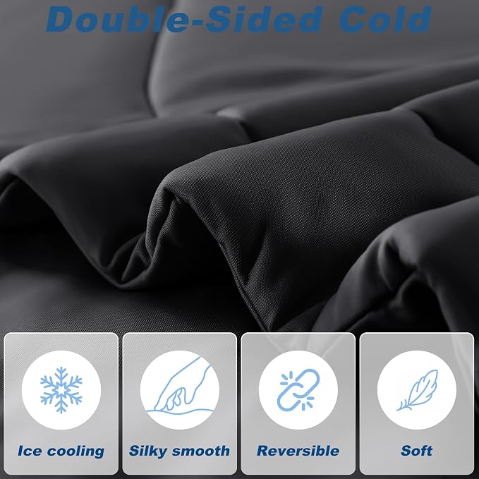 Cooling Comforter Queen Size, Double-Sided Cold Tech Fabric Quilted Bed - Image 3