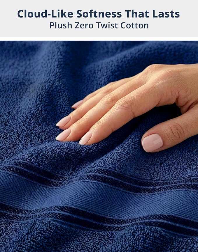 LANE LINEN 100% Cotton 4 Pack Bath Towels - Image 4