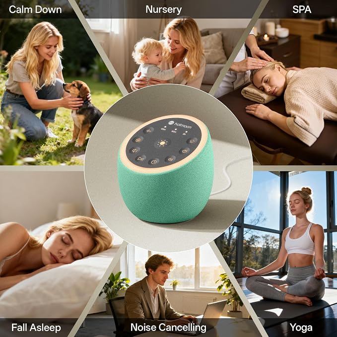 Hotmoon Sound Machine for Sleep, Cocoon 2 White Noise Sound Machine - Image 6