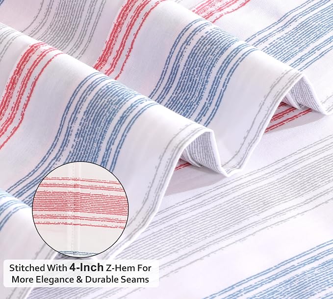RUVANTI 100% Cotton Sheets – Full Size Percale Bedding, Cooling & Breathable - Image 3