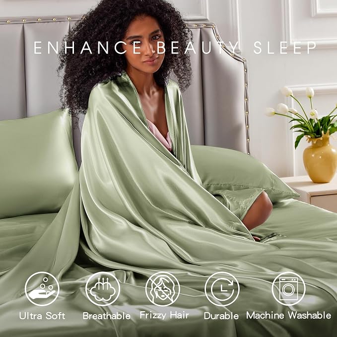 FreshCulture Satin Sheets Full Size - Image 7