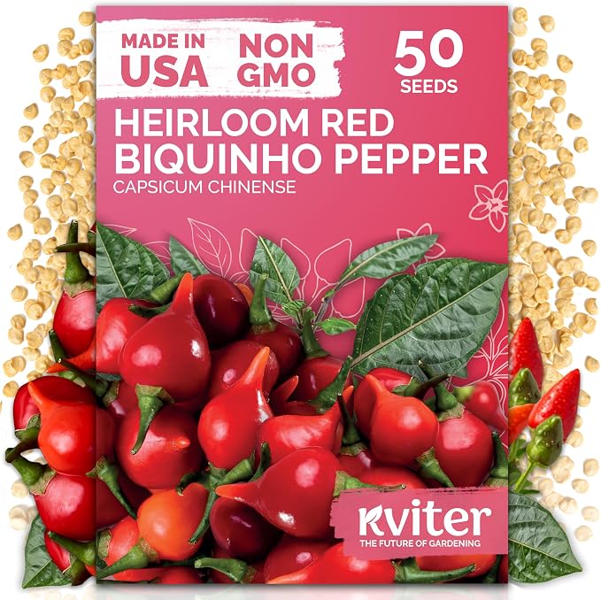 KVITER 50 Pimenta Biquinho, Sweety Drop Peppers Seeds – Chupetinho, Pimenta de by KVITER