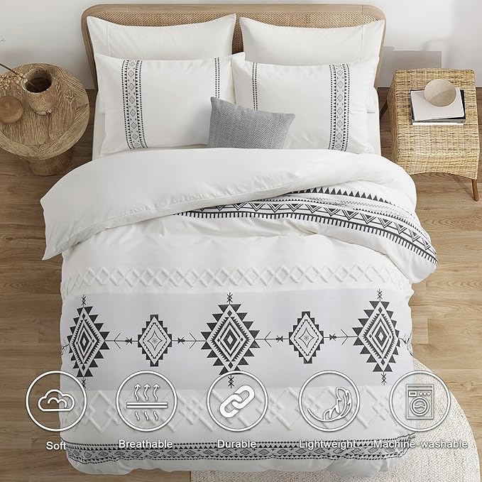 Oli Anderson Boho Duvet Cover Set Queen Size, Durable and Super Soft Duvet - Image 6