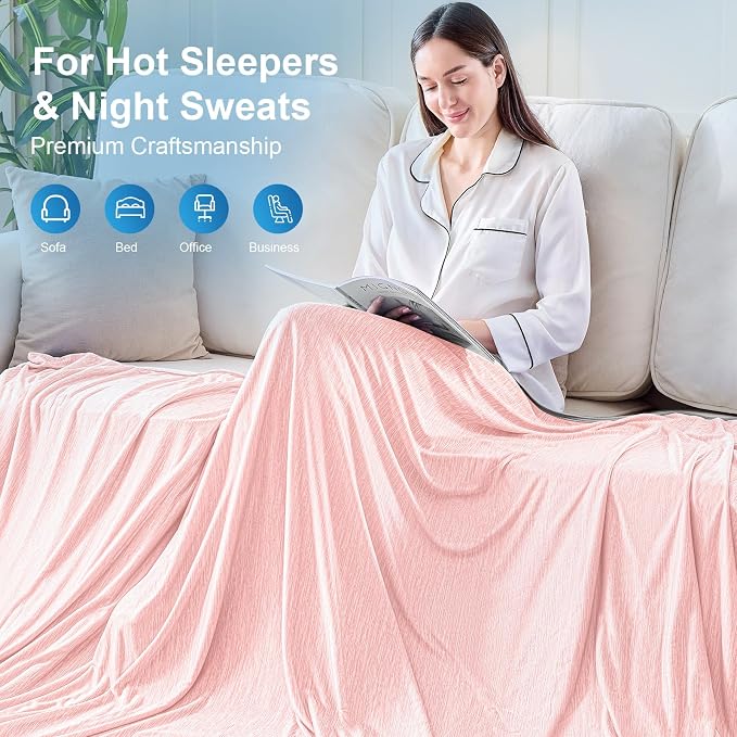 KMUSET Cooling Blanket Twin, Double Sided Summer Cooling Blankets - Image 8