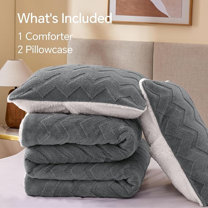 BEDELITE Fluffy California King Size Comforter Set - Image 8