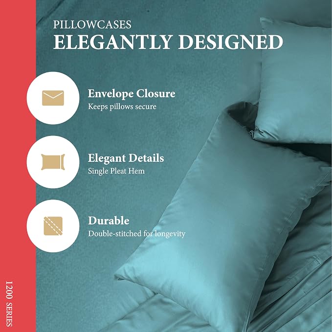100% Egyptian Cotton Queen Size Sheets Set - Image 5