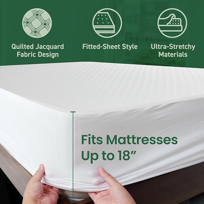 SafeRest Waterproof Queen Size Mattress Protector - Image 3