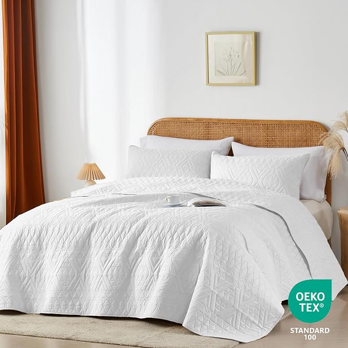 akkialla Full/Queen Size Quilt Bedding Set, Modern Style Geoetric Pattern - Image 2