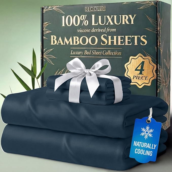 DECOLURE 100% Viscose Derived from Bamboo Sheets Twin Size by DECOLURE