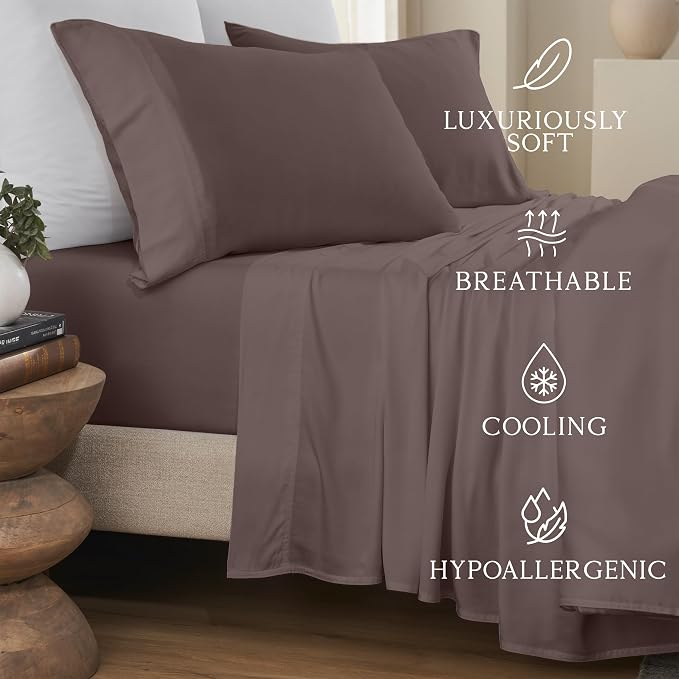 Karissa Mae Cooling Bamboo Viscose King Size Pillowcase Set | 100% FSC - Image 2