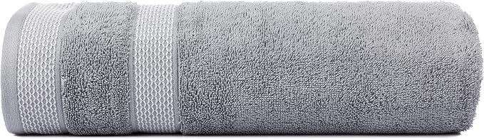 CASA COPENHAGEN Solitaire Mix 6 Pieces Towel Set- Grey Violet + Teal, 600 GSM - Image 3