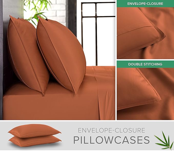 Pure Bamboo Twin Sheets, Genuine 100% Organic Viscose Derived from Bamboo Bed - Image 3
