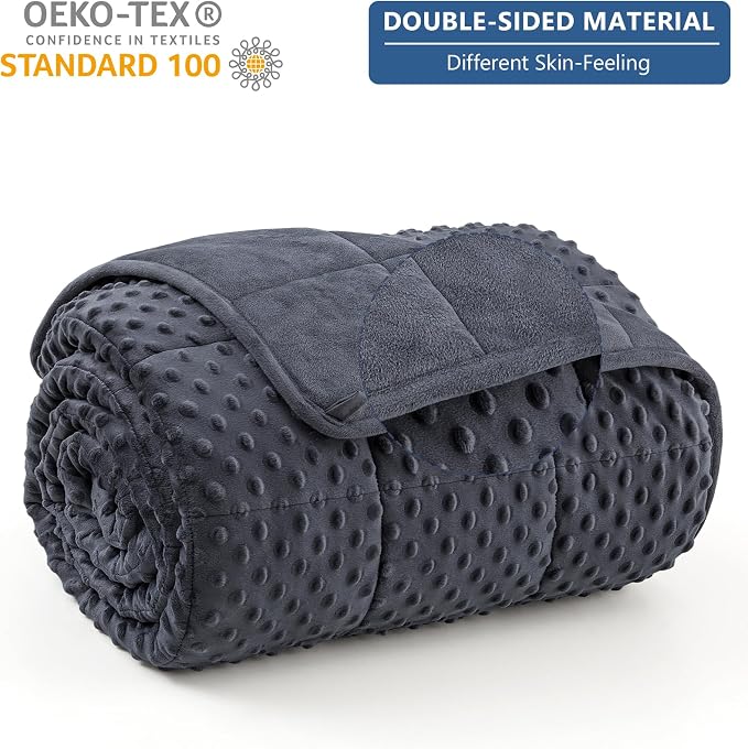 Topcee Weighted Blanket King Size, Minky Dots Heavy Blanket - Image 3