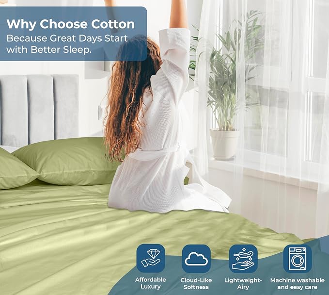 Royale Linen 100% Organic Cotton California King Flat Sheet Only - Image 7