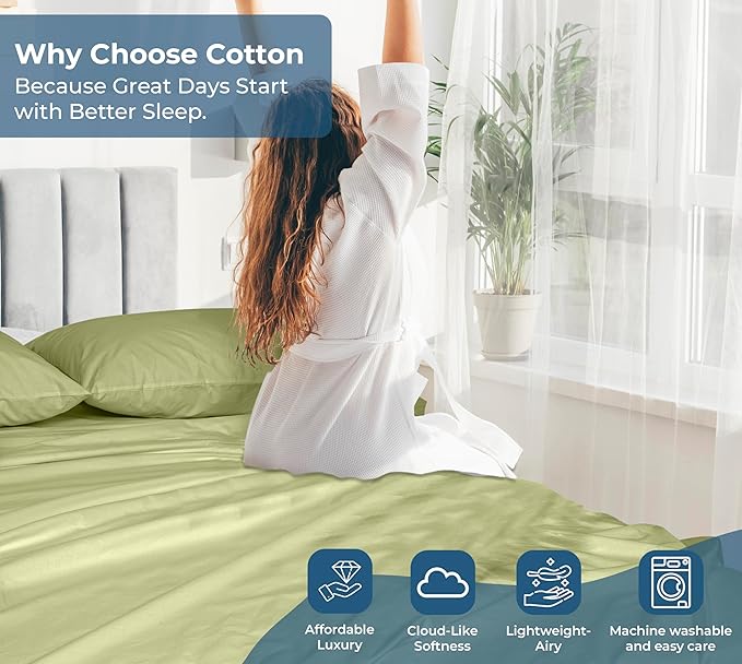 Royale Linens 100% Organic Cotton Full Flat Sheet Only - Image 7
