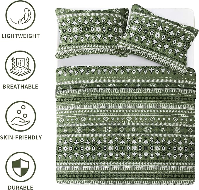 BEDIFANY Quilts Queen Size, Reversible Lightweight Bedspread - Image 6