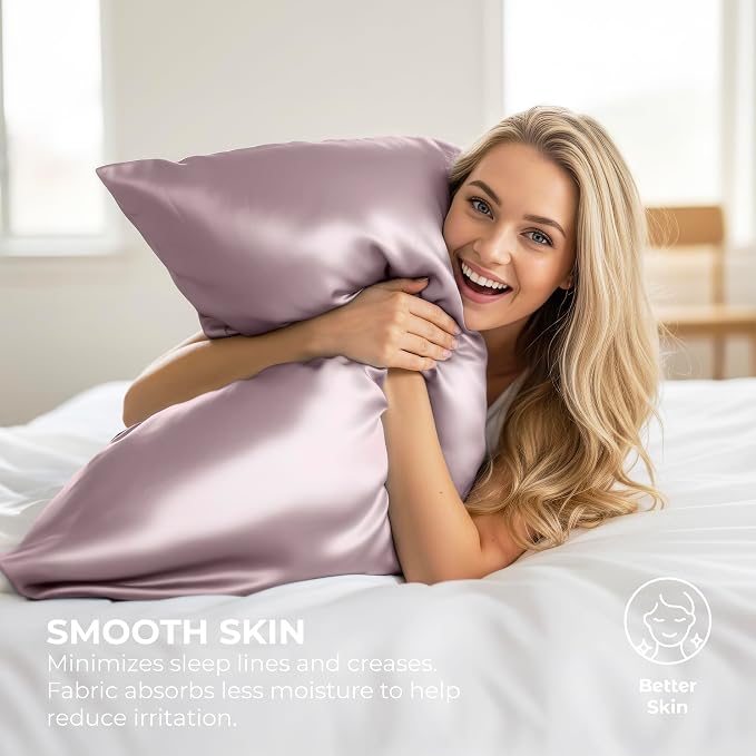 Pure Bedding Satin Pillowcase 2 Pack - Image 4