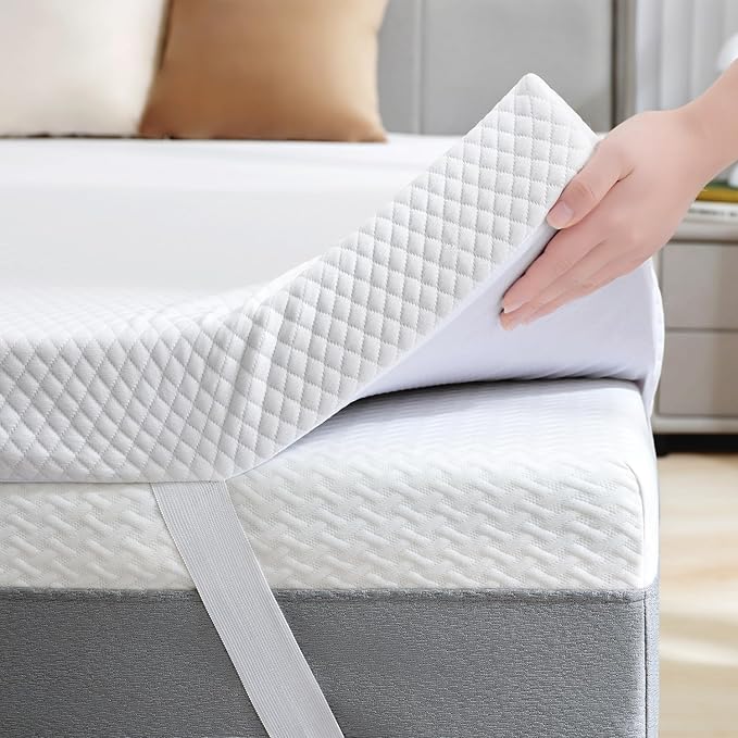 SINWEEK 2 Inch Gel Memory Foam Mattress Topper Twin XL Size/Twin Extra Long by SINWEEK