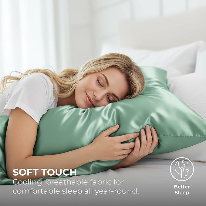 Pure Bedding Satin Pillowcase 2 Pack - Image 3