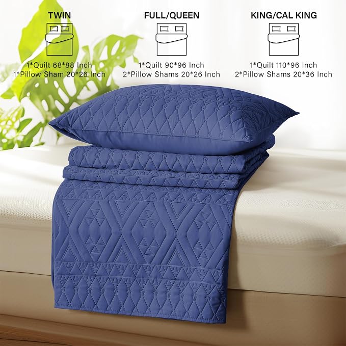 akkialla Full/Queen Size Quilt Bedding Set, Modern Style Geoetric Pattern - Image 6