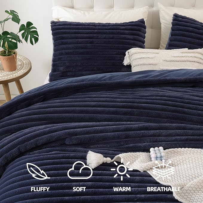 Smoofy Fluffy King Size Comforter Set 3 Pieces - Image 2