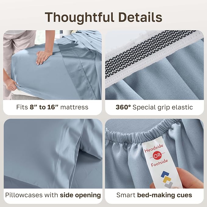 California Design Den Thick and Natural 100% Cotton Sheets - Image 5