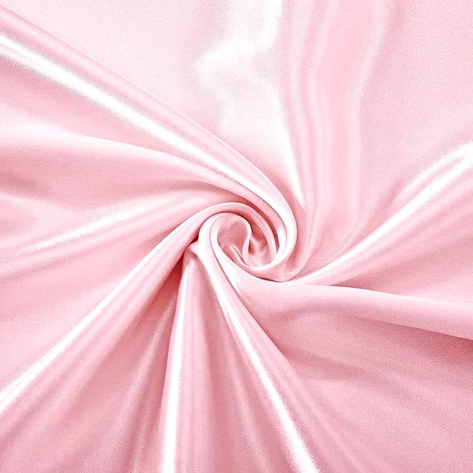 Homiest Blush Pink Satin Fitted Sheet Queen Size, Deep Pocket, Luxury & Ultra - Image 5