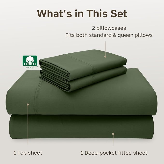 California Design Den Full Size Bed Sheets Cotton Set - Image 4