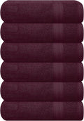 GLAMBURG Ultra Soft 6-Piece Hand Towel Set 16x28-100% Ringspun Cotton by GLAMBURG