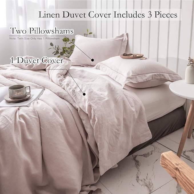 Simple&Opulence 100% Washed Linen Duvet Cover - Image 5