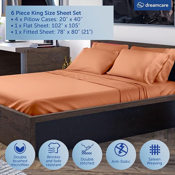 DREAMCARE King Size Sheets Set - Image 7
