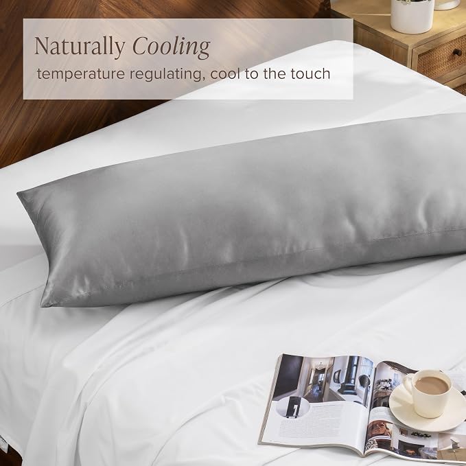 Bare Home 100% Rayon Made from Bamboo Luxury Body Size Cooling Pillowcase - Image 3