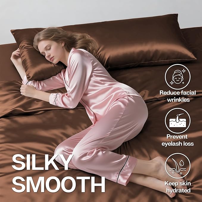 MR&HM Satin Body Pillow Cover, Soft and Breathable Body Pillow Case - Image 4