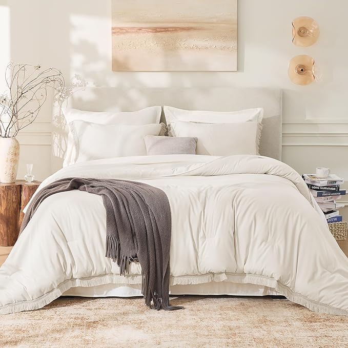 Andency California King Comforter Set Beige - Image 2