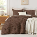 Andency Brown California King Comforter Set, Boho Cal King Soft Warm Tufted by Andency