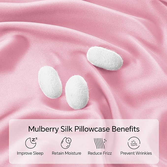 INFIIXSO Mulberry Silk Pillow Case King Size, Silk Pillowcase - Image 2