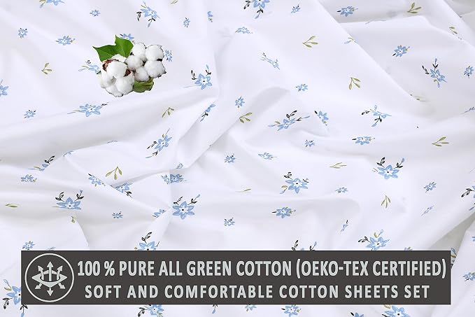 RUVANTI 100% Cotton Sheets – Full Size Percale Bedding, Cooling & Breathable - Image 8
